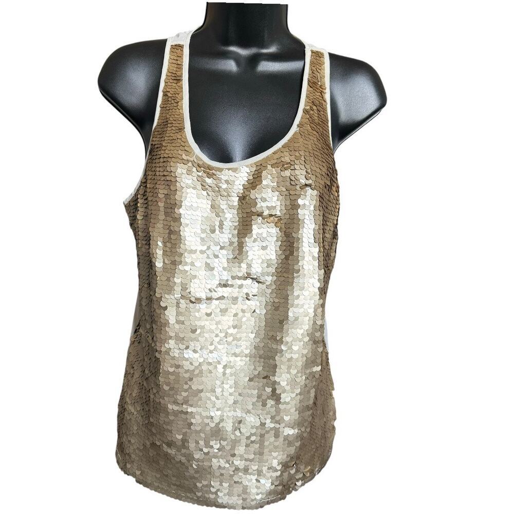 Mossimo Y2K Gold Sequined Tank Size Small